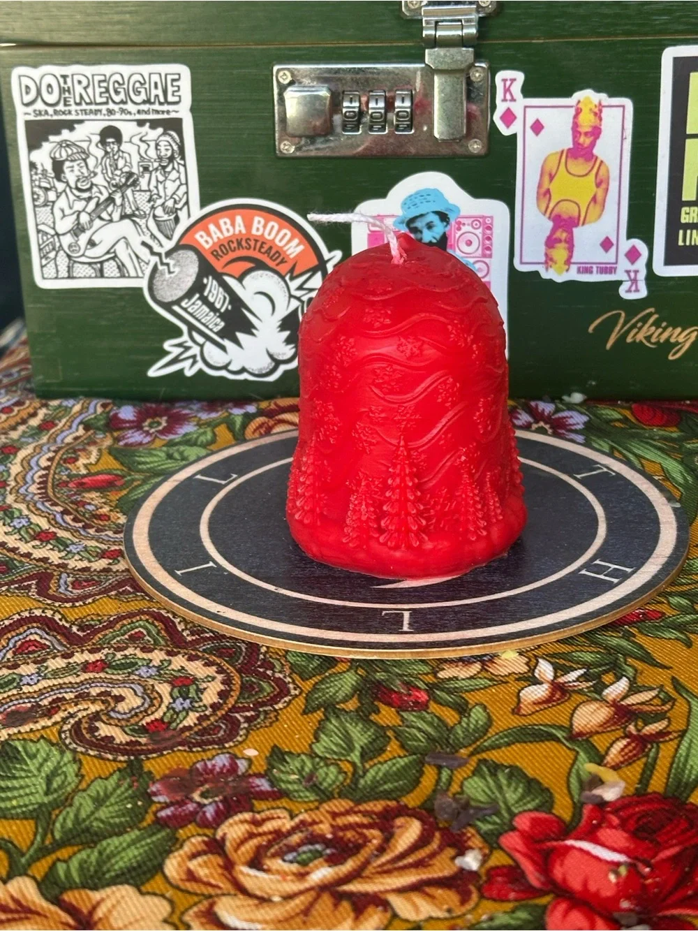 Red Santa Christmas Candle